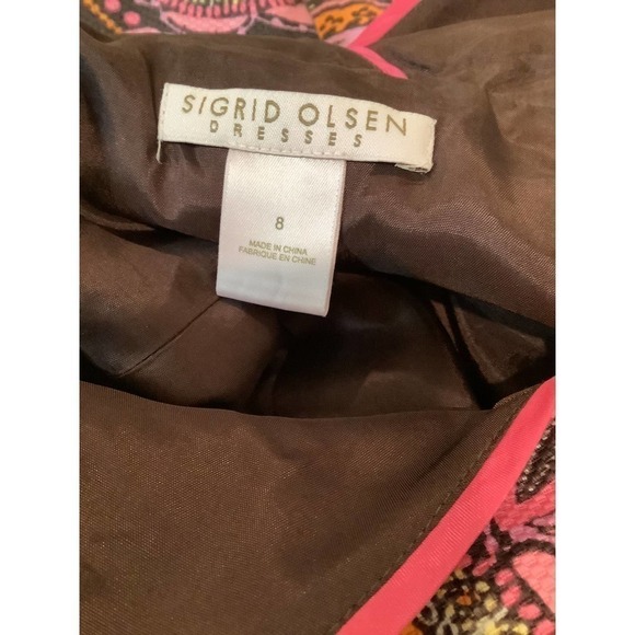 Sigrid Olsen Colorful Cotton Pique Sleeveless Dress 8 - Picture 6 of 6